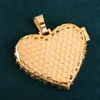 Heart Love Shape Po Custom Pendant Make Memory Picture Hip Hop Halsbandkedja för män Kvinnsmycken 240119