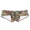 Boxer de Camouflage pour hommes, slip taille basse, sous-vêtement beau, respirant, Bikini, Lingerie, boxer, short Hombre
