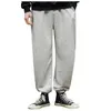 Calças masculinas sweatpants moda masculina cor sólida solta confortável esportes correndo verão respirável suor montagem calcinha masculina preto