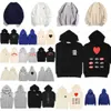 Heren Hoodies Sweatshirts 24s Designer Play Commes Jumpers Des Garcons Briefborduurwerk Trui met lange mouwen Dames Rood Hart Losse trui Kleding HKG