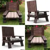 Zestawy ogrodowe rustykalne krzesło na patio z poduszką spaloną teak wykończenie upuszczenie dostawy meble ogrodowe meble ogrodowe Otobs