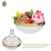 Zestawy naczyń stołowych Pudding Bowl Lidded Fruit Ceramic Piece Małe deser pieczenie