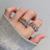 Designer Viviane Westwoods Viviennr Empress Dowager Saturnns Planet Full Diamond Ring Double Layered Löstagbara skiktade olika bärningsmetoder Ljus lyx och h