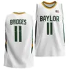 남자 여자 아이들 농구 Baylor Bears Jerseys 4 Walter 2 Jayden Nunn 10 Rayj Dennis 13 Langston Love 21 Yves Missi 11 Jalen Bridges 팀 그린 화이트 옐로우