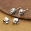 チャーム新しいヴィンテージシアスカルイヤリングタイsai sier skeleton man earrings real sier earringsパンクジュエリーギフト