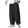 Men's Pants Vintage Corduroy Harlan Casual Loose Long Floor Length Trousers Pocket Fit Outdoor Male Clothing