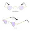 Solglasögon Retro Punk Metal Frame Hip Hop Heart-Shaped Ultra-Small Shades Sun Glasses