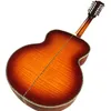 43 Chitarra acustica a 12 corde serie J200 con conchiglia intarsiata in abalone completo in vernice rosso ciliegia