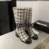 Chanells Shoe Chanelity Toe Boots tweed Cap Knee High Tall Boot Designer Chaussures Femmes TRIP Long Boties Paris Interloquer C Broiderie Platform Motorcycle Riding VI VI