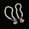 Designer Viviane Westwoods Vivien Versione alta dell'Imperatrice Dowager Vivienne Saturn Bracciale di perle barocche Temperamento di nicchia25555s