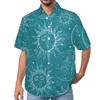 Men's Casual Shirts Vintage Moon Make Magic Art Vacation Shirt Hawaiian Fashion Blouses Men Custom Big Size