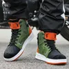 Men Motorcycle with Gear Shifting Anti Slip Pads Rubber Sole Anti-slip Motorcyclist Shoes Leather Adventure Touring Boots