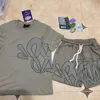 Conjunto de camisetas para hombre, camiseta 5A, camiseta estampada de diseñador, camisetas cortas Y2k, camiseta gráfica Syna World y pantalones cortos de Hip Hop S-XL e2