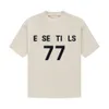 Designer Luxus ESS Classic Neuer Sommer ESS Beflockung 77 Kurzarm-High-Street-Modemarke locker lässiges Herren-T-Shirt mit Rundhalsausschnitt