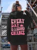 Dames Hoodies Sweatshirts Elke dag is een tweede kans Zon Patroon Kleding Casual Warme Hoodie Herfst Losse Hoody Fleece Comfortabele Dames Sportkleding T240126