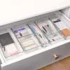 Plastic Storage Organizers Bins Customize Layout Dividers Clear Desk Drawer Organizer Trays sets for Kitchen and Makeup 0126