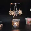2PCS Candle Holders Rotary Spinning Tealight Candle Metal Tea Light Holder Carousel Home Decoration