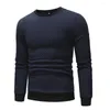 Pulls pour hommes Pull à manches longues à la mode pour hommes Sweatshirts gaufrés Sports Active Tops (noir / marine / vin / gris foncé / gris clair)