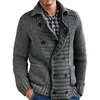 Suéteres masculinos Cardigan Mens Roupas de malha de malha casacos Ropa de Invierno outono e inverno versão coreana manter quente