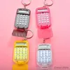 Calcolatrici Calcolatrice Portachiavi con ciondolo per borsa mini calcolatrice elettronica conveniente e creativo per la scuola