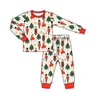 Conjunto de pijamas de Natal para crianças, meninos, meninas, estilo pulôver, pijamas infantis, calças de manga comprida, pijamas 240122
