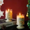 2 stks kaarsenhouders Europeaan Simple Iron Art Glass Kandelaar Kerstdecor Kandelaar Candlestick Creative Bar Home Decor