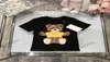 2022SS Designer Black Kids Luxury Summer Highend Tshirts Custom Dyed High Pressure Printed Bear Pattern T Shirts Boys and Girls 9798667