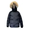 Veste d'hiver en vraie fourrure de Coyote pour homme, Parka canadienne CG Wyndham, manteau d'extérieur imperméable, à la mode, 3808M