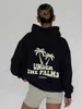 Men's Hoodies Sweatshirts Back Coconut Tree Hoodie Woman 2022 Autumn Winter Pocket Hooded Cotton High Quality Pullover Top Femme Casual Vintage Sweatshirt T240126