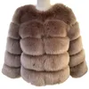 HJQJLJLS hiver mode femmes fausse fourrure manteau femme noir élégant moelleux épais chaud artificiel fourrure de renard veste d'extérieur 240122