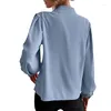 Blusas femininas blusa feminina escritório senhoras negócios camisa branca gola alta puff punhos camisas femininas 2024 outono casual blusas