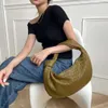 Advanced handmade woven with large capacity underarm 2024 twist Fashion Handheld bag trend