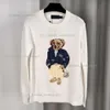 ralphs RL bear sweater ralphs mens rl sweater laurens women womens autumn men's designer sweaters po sweater cartoon bear embroidery knitted pullover 680