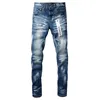 Lila Jeans Denim-Hose Herrenjeans Designer-Männer schwarze Hose High-End-zerrissene Qualität gerades Design Retro Streetwear Casual Jogginghose PU9051-1