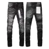 Lila jeans designer jeans lyxiga jeans lila märke jeans mode mens jeans holey design nödställda rippade cyklister kvinnor denim last för män svarta byxor mycket bra