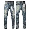 Jeans viola jeans jeans americani high street hole robin robin religion pantaloni dipingono più in alto idei 40
