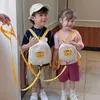Coreano crianças mochila redonda kawaii bolsas das crianças para a menina do jardim de infância menino mochila dos desenhos animados urso coelho saco da criança 240119