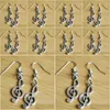 Dangle Lustre Mode Nouvelle Vente En Alliage De Zinc Antique Sier Note De Musique Charme Pendentifs Boucles D'oreilles Femmes Bijoux Cadeaux De Vacances 50P Dhnd6