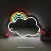 LED Neon Sign Rainbow Cloud LED Neon Sign Light Mirror Neon Night Lights for Christmas Party Decor Home Wall Decoration Makeup Lamp USB Power YQ240126