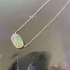 Kendrascotts Designer smycken Kendras Scotts Halsband Ny Elisa Minimalist Lilac Rainbow Abalone Shell Necklace med fashionabla benbenkedja