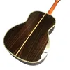 40 -calowy 0045 Forma 6 String Black Fingered Real Abalone Acoustic Guitar