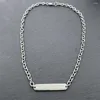 Ketting Oorbellen Set Pyc 20ss Mode Karakter Liefhebbers Brief Naambord Titanium Staal Partij Veelzijdige Geluksgetal Hanger