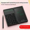 Hesap Makineleri Mini Katlanabilir 12 Hanlı Bilimsel Hesap Makineleri 5 inç LCD Not Defteri Yazma Pedi Öğrenciler için Stylus Ofis