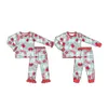 Design estilo de Natal conjunto de pijamas irmão e irmã meninos e meninas calças compridas pijamas de manga comprida conjunto padrão de cana-de-açúcar 240122