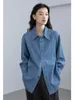 Women's Blouses ADAgirl Blue Denim Shirt Women Vintage Classic Button Up Oversized Streetwear Loose Causal Cowboy Outfits Old Money