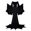 Casual Dresses Mardi Gras Stagewear Performance Costume Gothic Dress for Women Black Slim Fit Long Sleeve Party Cosplay