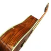 41 12 String Full KOA Wood Vase D45 Series Black Finger Acoustic Guitar