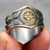 Band Rings Starry Ring 316L Stainless Steel Star Men Ring Punk Rock Rap for Biker Male Boyfriend Mariner Jewelry Creative Gift Dropshipping 240125