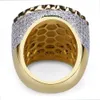 Nouveau 925 Sterling Argent Hip Hop Bague Micro Pave Cz Zircon Cubique Jésus Anneau Glacé Couleur Or Plaqué Bijoux Fins Anneaux pour Hommes