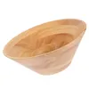 Set di stoviglie Cuscini per insalatiera in legno di gomma per zuppa da soggiorno Piccole ciotole per frutta in legno di riso che servono a forma di cono